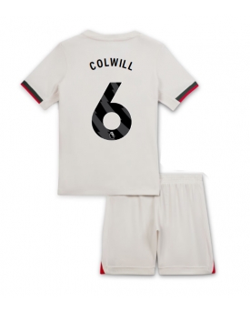 Billige Fotballdrakt Chelsea Levi Colwill #6 Replika Bortedraktsett Barn 2025-26 Kortermet (med bukser)